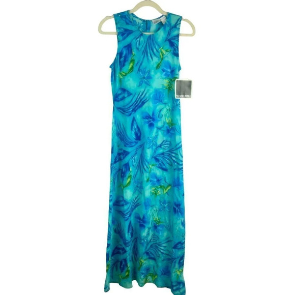 Giorgio Fiorlini Dresses & Skirts - NEW Vintage 90s Giorgio Fiorlini Maxi Dress Women 8 Blue Floral Beach Vacation